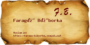 Faragó Bíborka névjegykártya