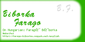 biborka farago business card