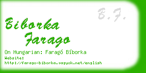 biborka farago business card